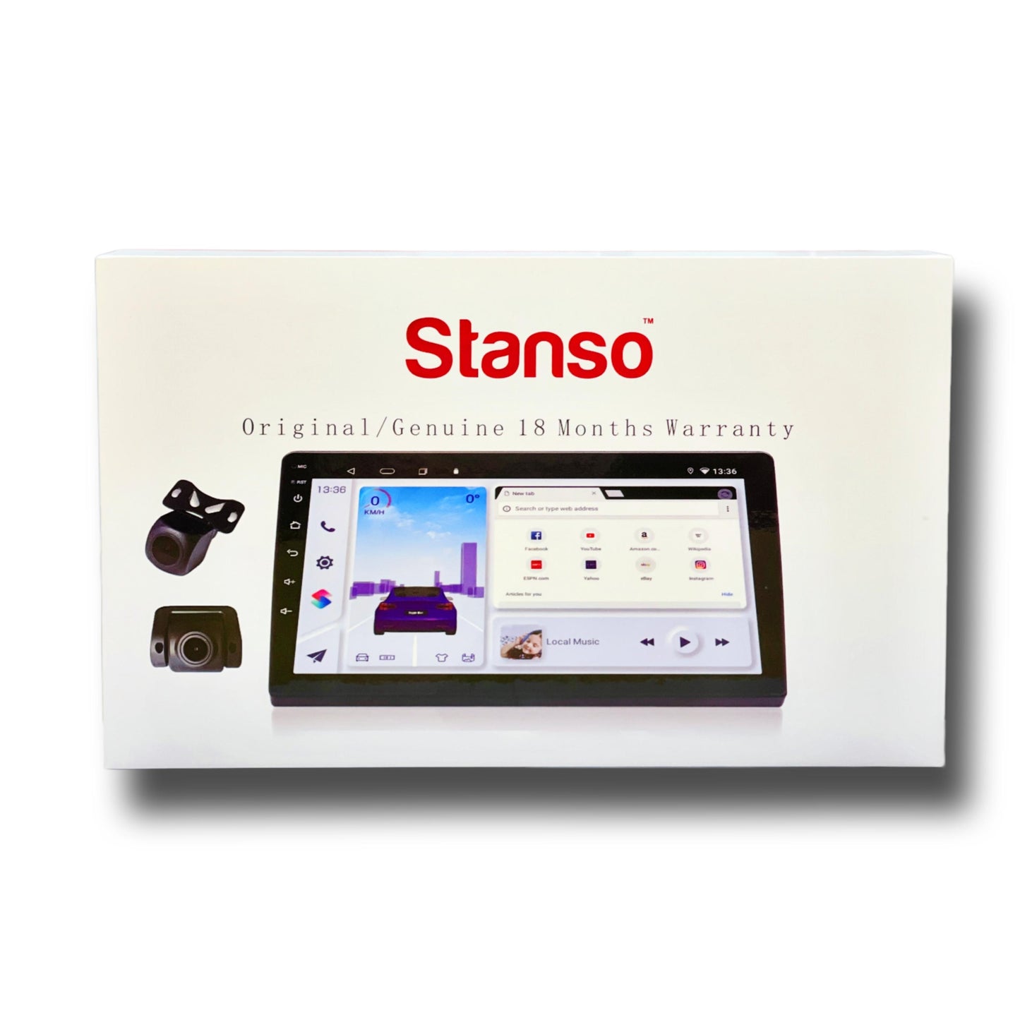Stanso 9” Android System with Dual Dash Cam | QLED Touch | 4GB+64GB