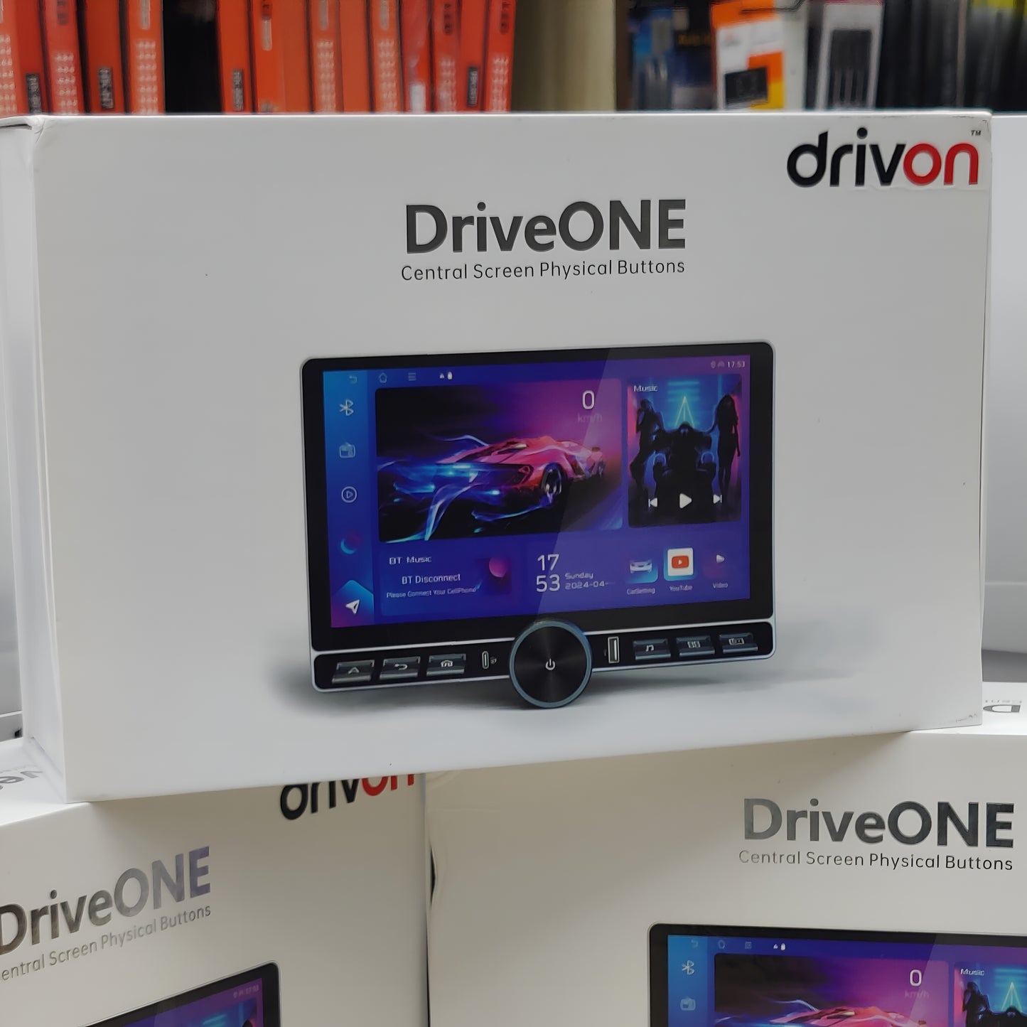 Driveone 10.8" Android Player with Single Knob | 2K Display | Wireless Android Auto & Apple CarPlay