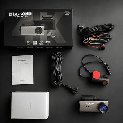 Diamond Audio Q9 Pro 4K AHD WiFi Dual Dash Cam