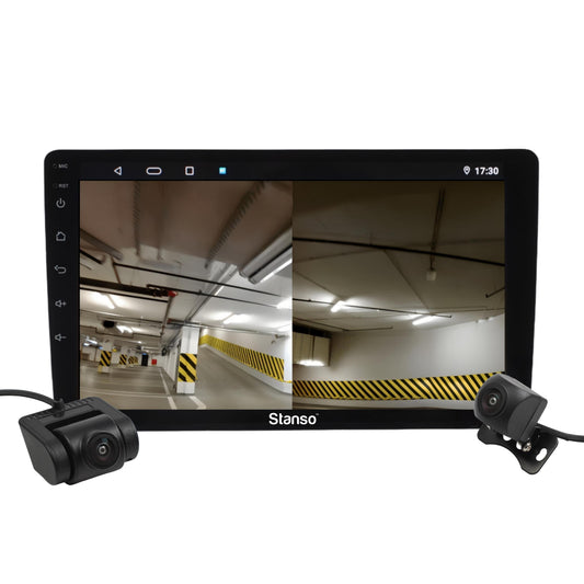 Stanso 9” Android System with Dual Dash Cam | QLED Touch | 4GB+64GB